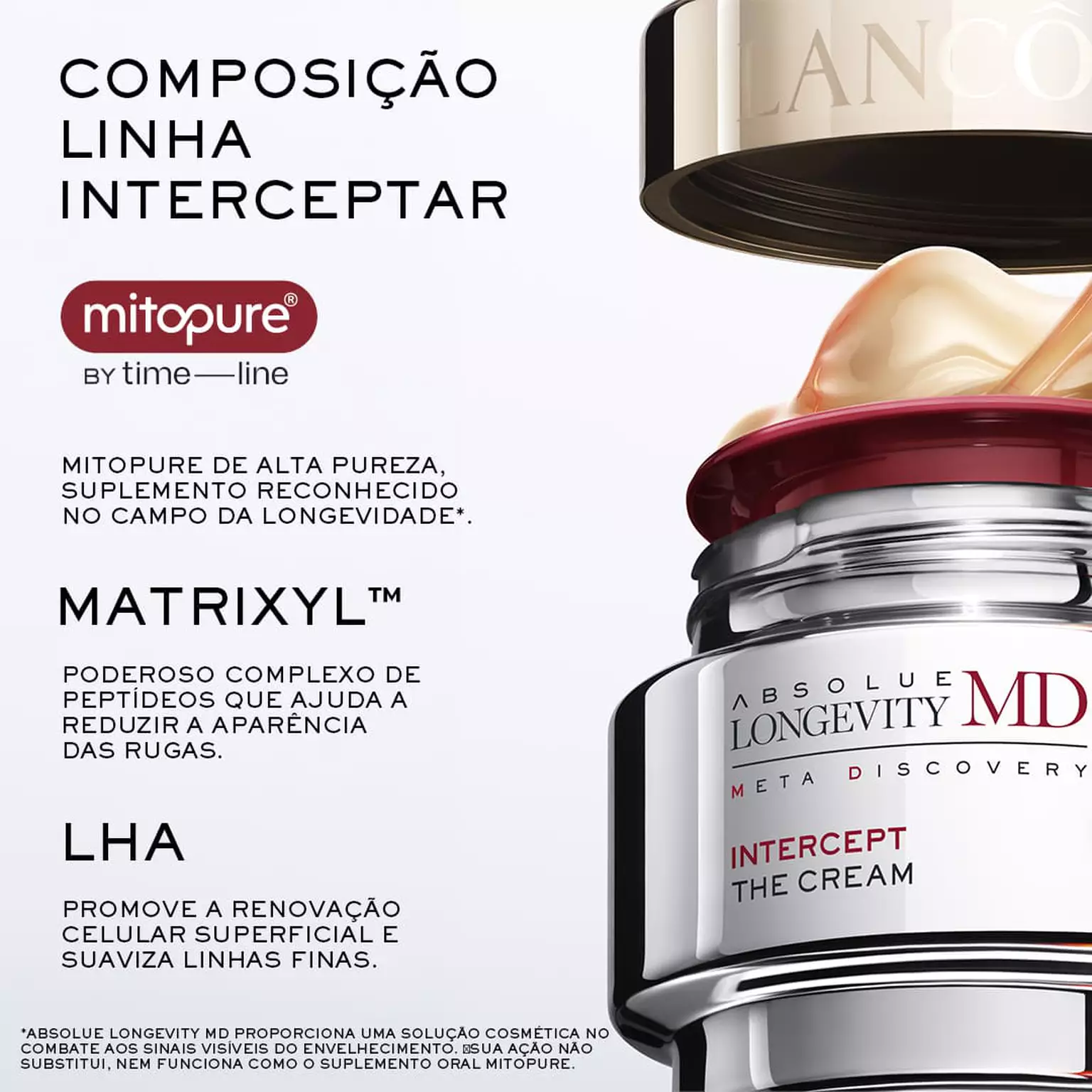 CREME FACIAL LANCÔME ABSOLUE LONGEVITY MD INTERCEPT 50ML
