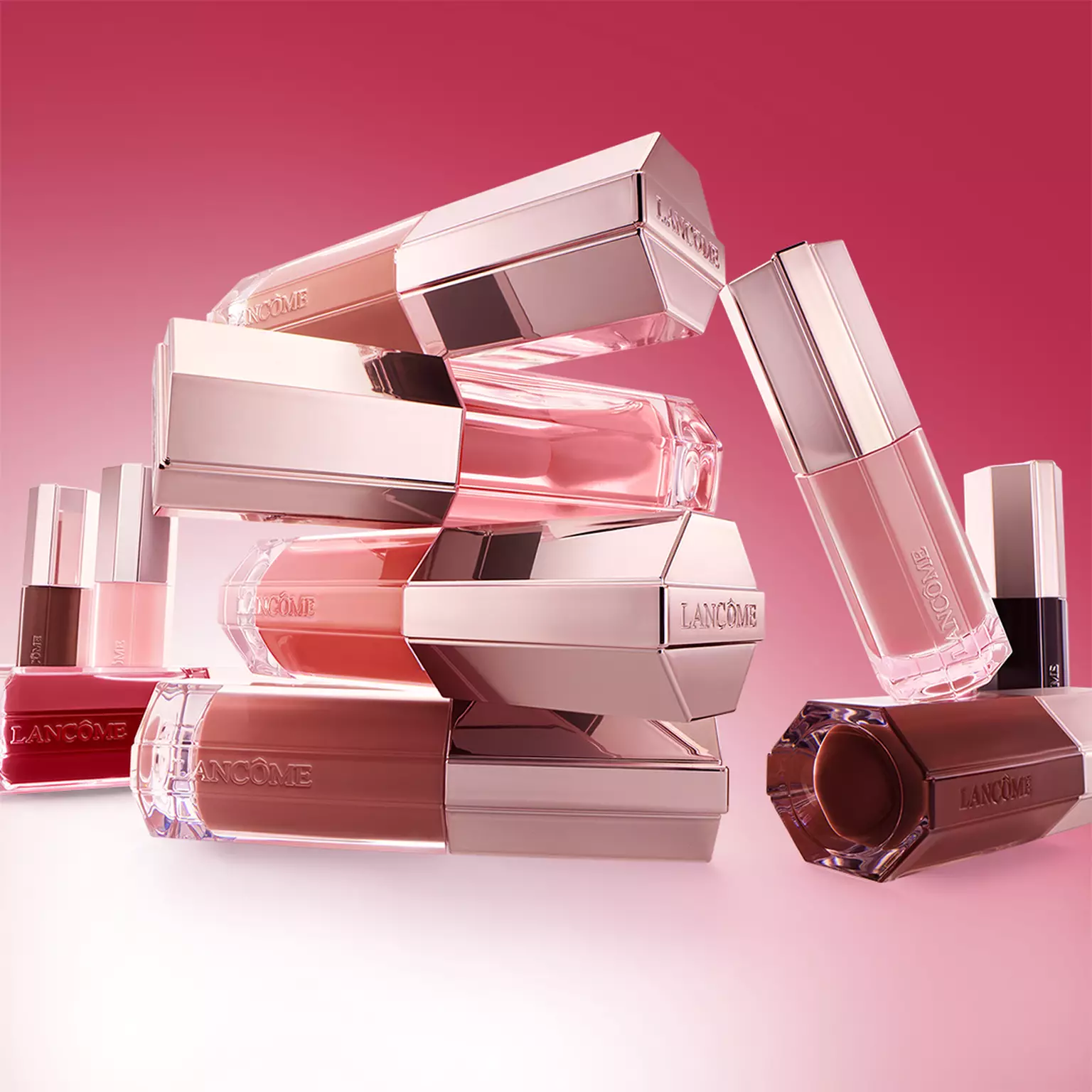 LIP OIL HIDRATANTE COM COR LANCÔME JUICYTREAT COM ESQUALANO E EFEITO GLOSS 3D