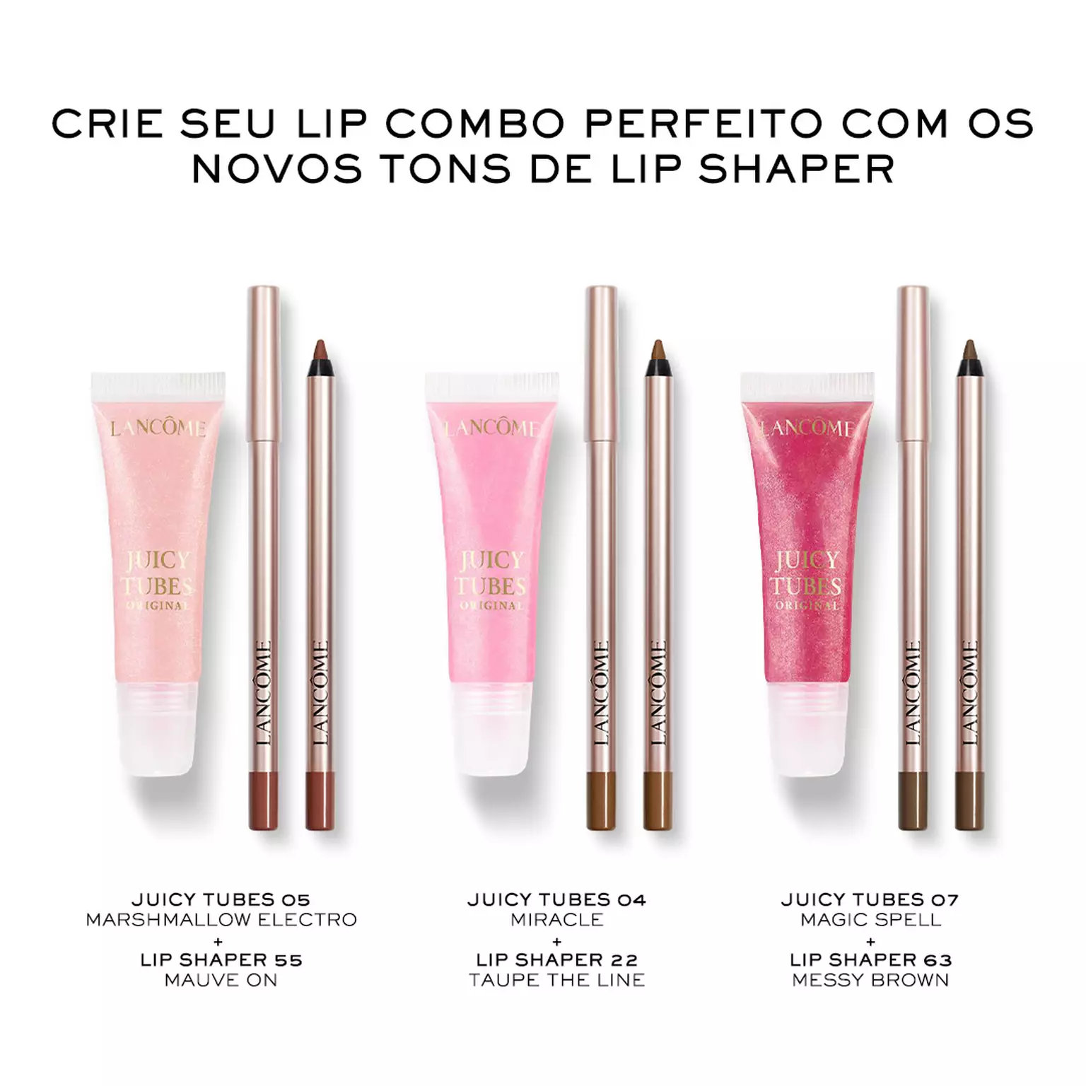 TRIO DE BRILHO LABIAL LANCÔME LIP IDÔLE JUICY TUBES GLOSS PARA O VERÃO